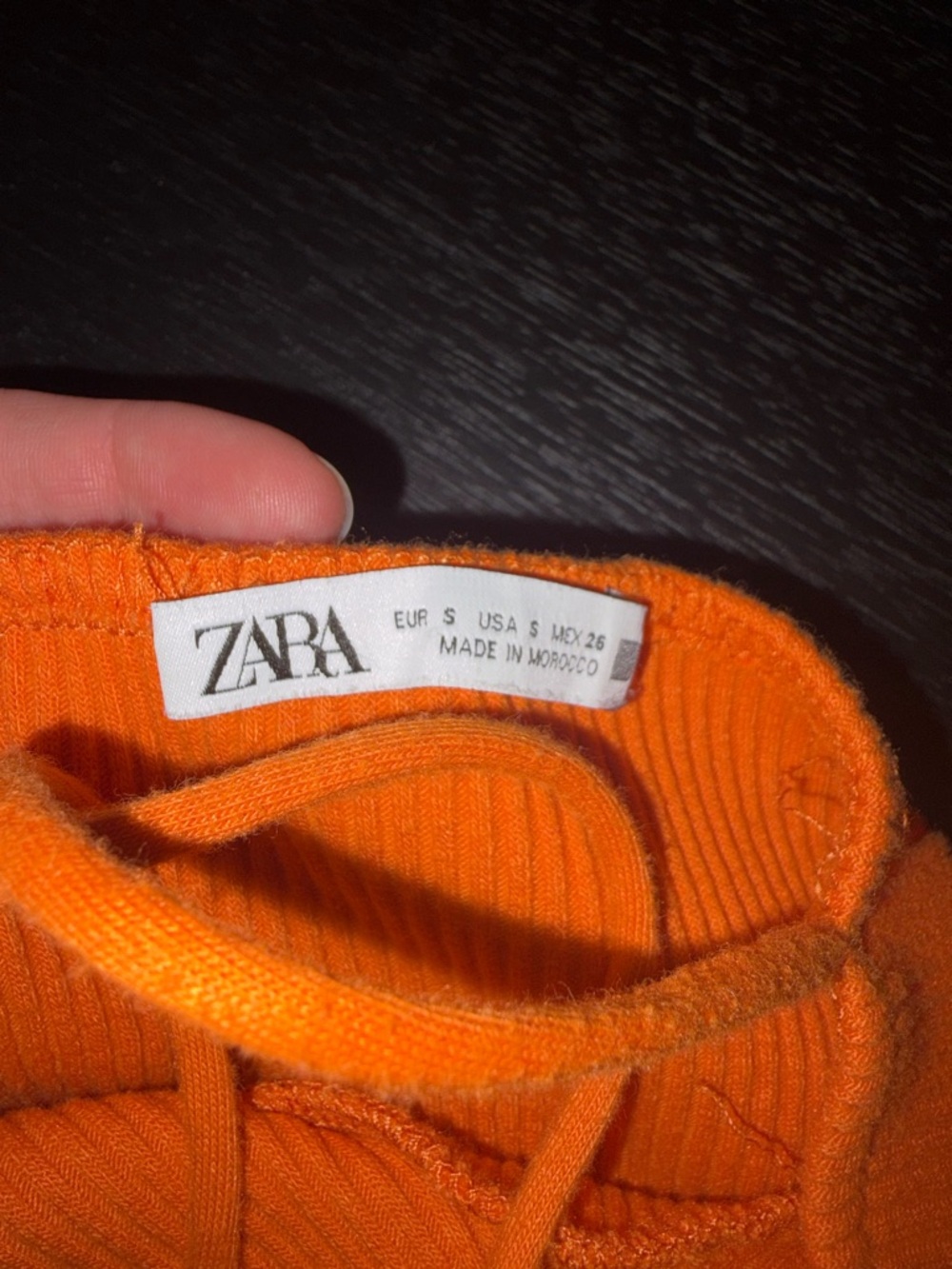 Bright Orange Ribbed Midi Dress - Picture 2 of 2